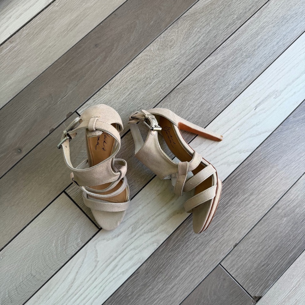 Mark & James by Badgley Mischka Nude Strappy Heels
